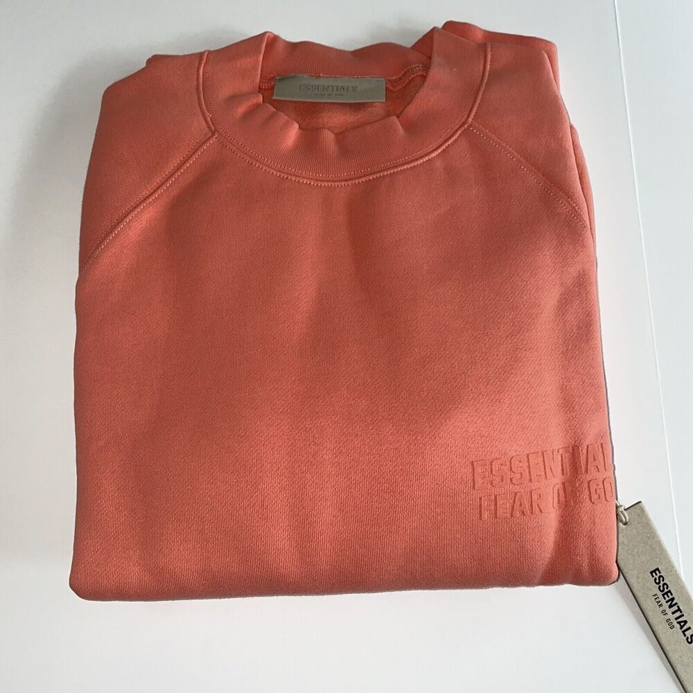 Fear Of God Essentials Men’s Crewneck Size Small-Color Coral